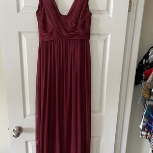 David’s bridal dress, with a scoop back